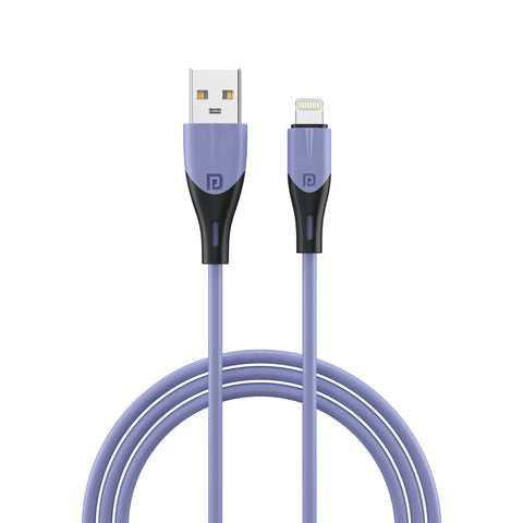 Portronics Konnect Way 8 Pin USB Charging Cable for Iphone, purple