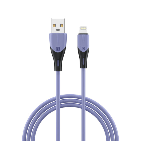 Portronics Konnect Way 8 Pin USB Charging Cable for Iphone, purple