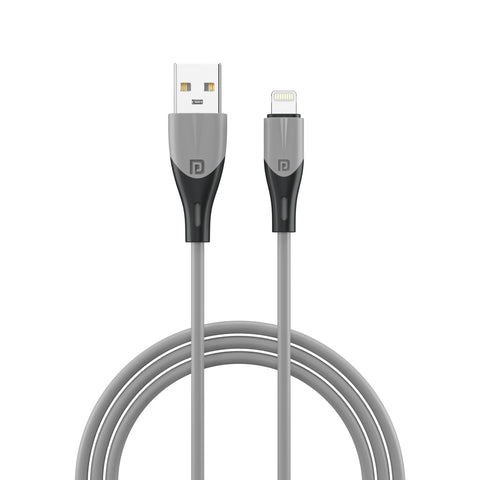 Portronics Konnect Way 8 Pin USB Charging Cable for Iphone, grey