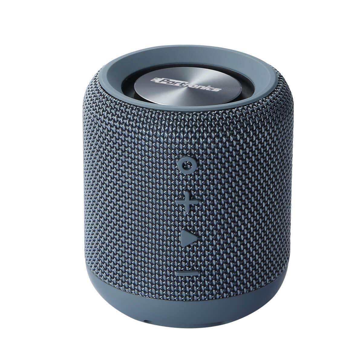 Blue Portronics SoundDrum portable speaker with Bluetooth 4.2