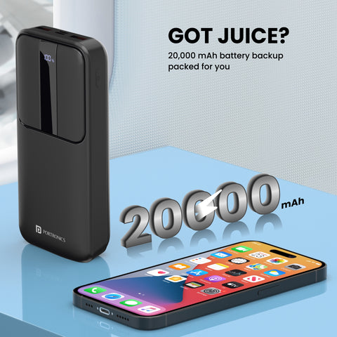 Portronics Power D 20K 20000mAh Power bank price at 1999 only 