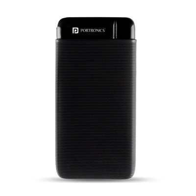 Portronics Power Pro 10K Power Bank 10000mah, black