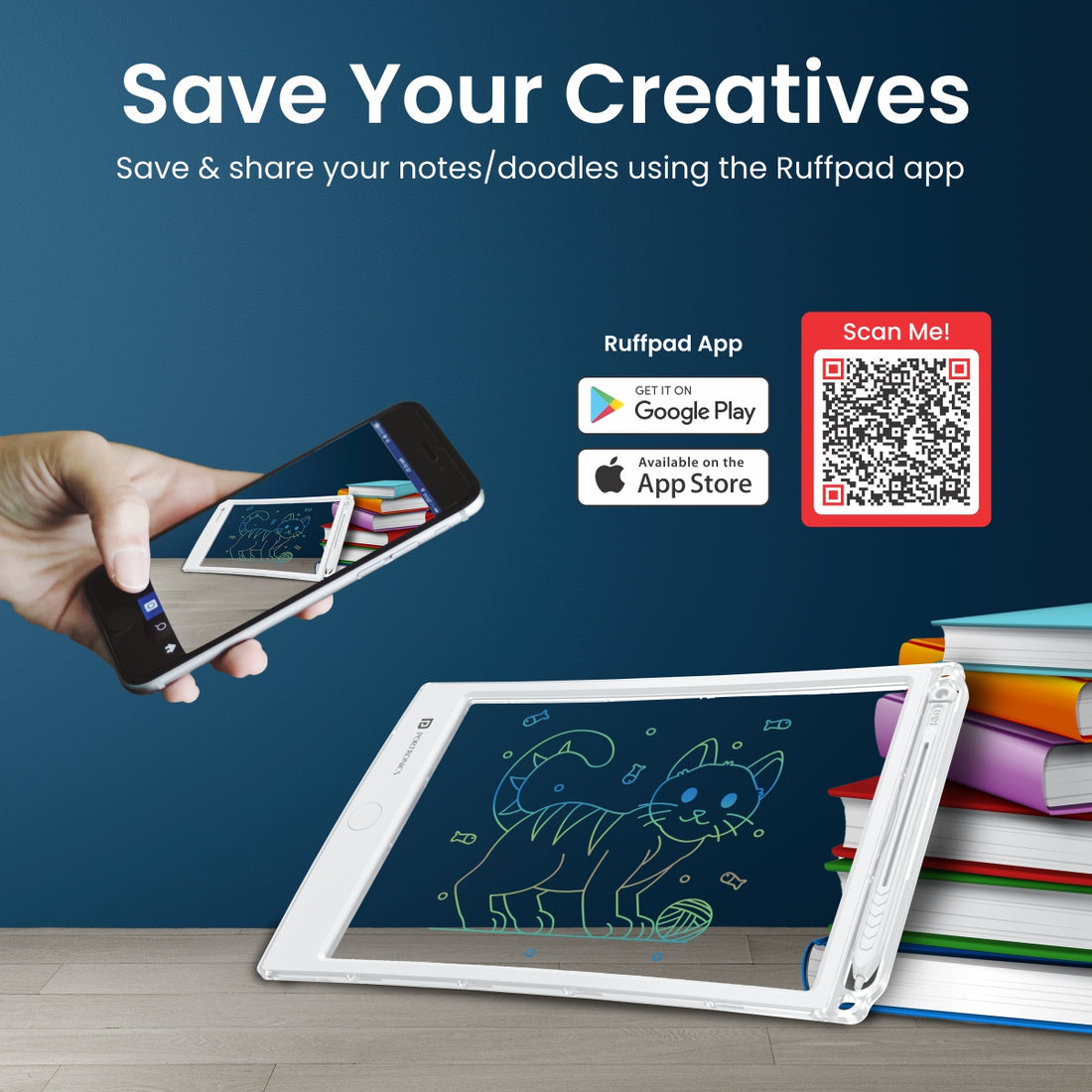 Buy Portronics Ruffpad One Digital Writing Pad with Transparent Screen