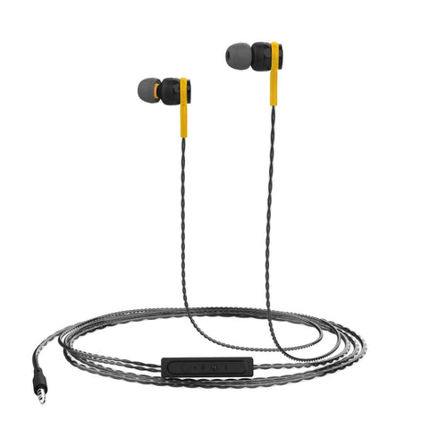 Portronics Conch Gama wiredin ear wired headphones, yellow