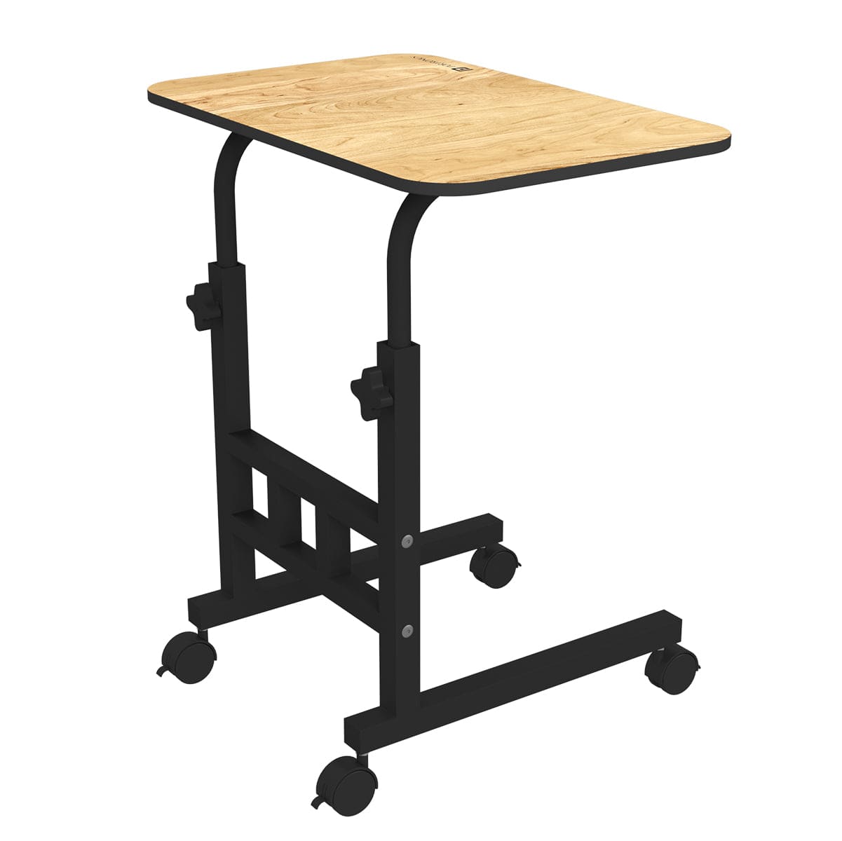Brown portronics my buddy d laptop table mate | multipurpose tabletop for drawings arts and board games utility table | studying drawing and reading books study table with wheels | why use an adjustable laptop table for multi activity spaces
